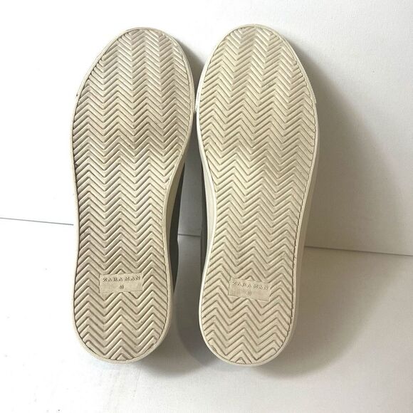 Zara Man Black Faux Leather Round Toe Lace Up Casual Sneaker Shoe Sz US 10 EU 43 - Picture 12 of 12